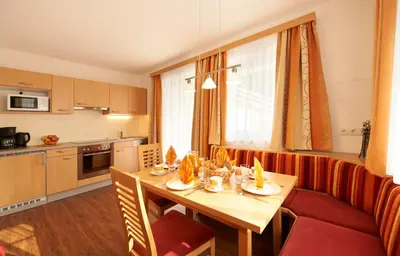 Küche/Küchenzeile in der Unterkunft Appartements Bergblick