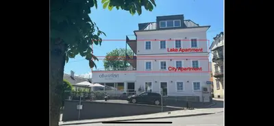 Das Gebäude in dem sich die Ferienwohnung befindet