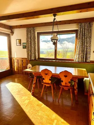 Ein Sitzbereich in der Unterkunft Wald Appartement