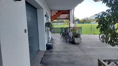Ein Garten an der Unterkunft Apartment Nähe Wolfgangsee Salzkammergut