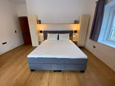 Ein Bett oder Betten in einem Zimmer der Unterkunft Wohnung Esebeck - Blick auf Altstadt