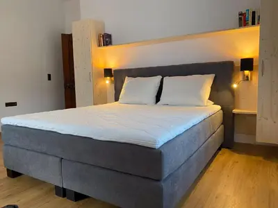 Ein Bett oder Betten in einem Zimmer der Unterkunft Wohnung Esebeck - Blick auf Altstadt