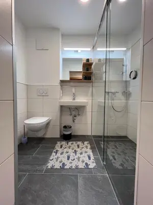 Ein Badezimmer in der Unterkunft FeWo HansUndChrista