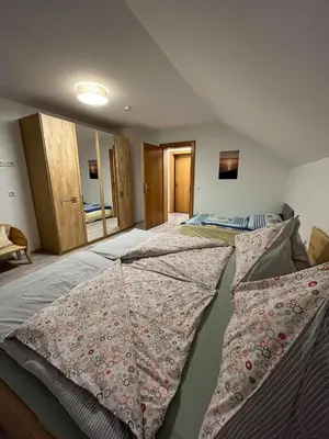 Ein Bett oder Betten in einem Zimmer der Unterkunft FeWo HansUndChrista