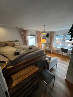 Ein Sitzbereich in der Unterkunft Flat Tom