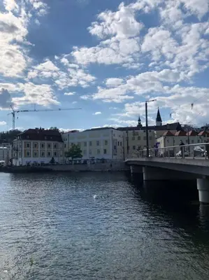 Blick auf einen Fluss in der Nähe der Ferienwohnung