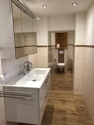 Ein Badezimmer in der Unterkunft Am Neupersteg - Eine Wohnung zum Wohlfühlen