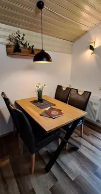 Ein Sitzbereich in der Unterkunft Apartment Wegmo