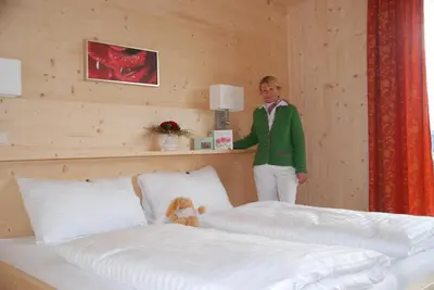 Ein Bett oder Betten in einem Zimmer der Unterkunft Zistelberghof