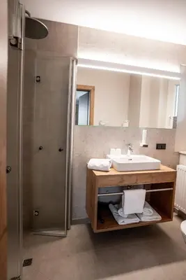 Ein Badezimmer in der Unterkunft Zistelberghof