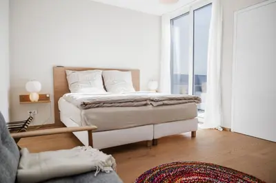 Ein Sitzbereich in der Unterkunft Luxus Penthouse mit Panoramablick