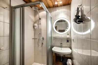 Ein Badezimmer in der Unterkunft Sportpension Bergblick