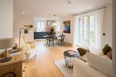 Ein Sitzbereich in der Unterkunft Ferienwohnungen Haus Rose Marie - Your Austrian Home