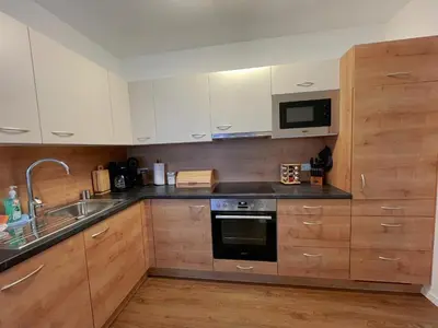 Küche/Küchenzeile in der Unterkunft Wohnen am Almufer - Ferienwohnung Straßmair