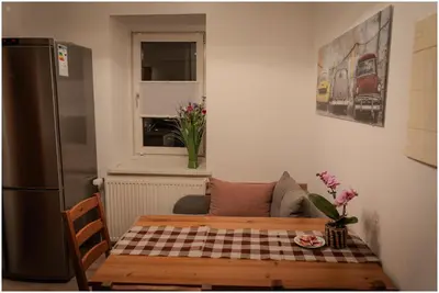 Ein Sitzbereich in der Unterkunft Appartement Franz