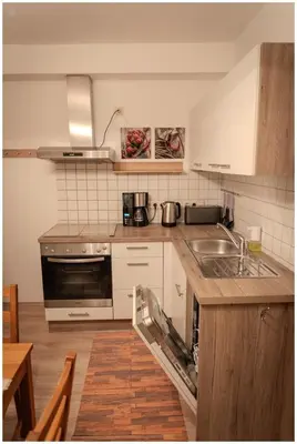 Küche/Küchenzeile in der Unterkunft Appartement Franz