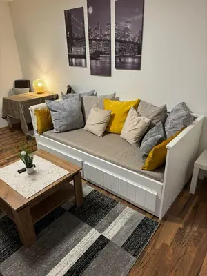 Ein Sitzbereich in der Unterkunft Haus Kampl - Appartement Ödensee