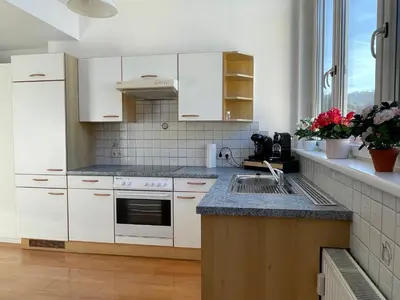 Küche/Küchenzeile in der Unterkunft Ferienwohnung - Toscanapark