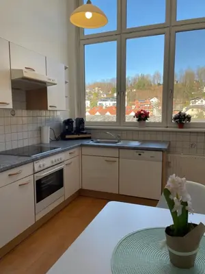 Küche/Küchenzeile in der Unterkunft Ferienwohnung - Toscanapark