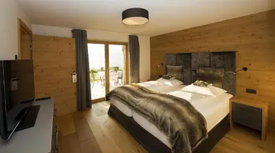 Ein Bett oder Betten in einem Zimmer der Unterkunft Chalet Winterbauer