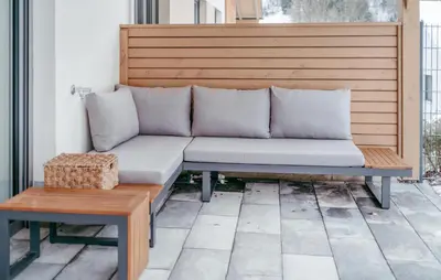 Ein Sitzbereich in der Unterkunft Moderne Ferienwohnung