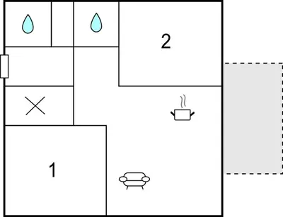 Grundriss der Unterkunft Moderne Ferienwohnung