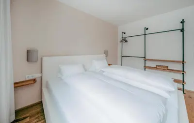 Ein Bett oder Betten in einem Zimmer der Unterkunft Moderne Ferienwohnung