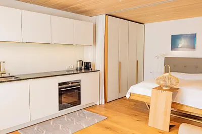 Küche/Küchenzeile in der Unterkunft Luxus-Apartments direkt am Attersee