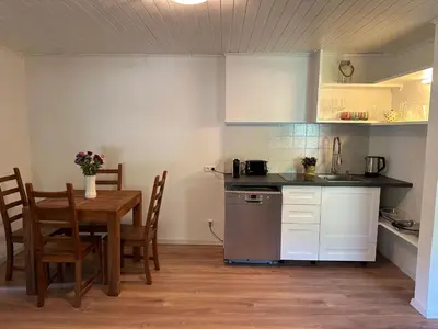 Küche/Küchenzeile in der Unterkunft Ferienwohnung Seestern-Mondsee