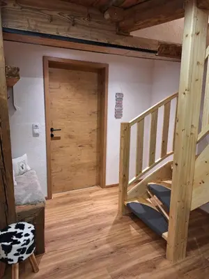 Ein Bett oder Betten in einem Zimmer der Unterkunft Leitnerbauer's Troadkasten