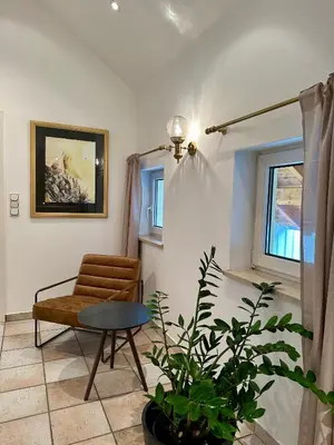 Ein Sitzbereich in der Unterkunft 17er Apartment mit Sauna und Garage