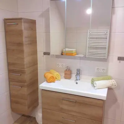 Ein Badezimmer in der Unterkunft Minabauer