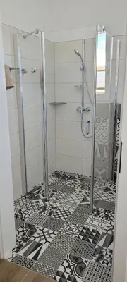 Ein Badezimmer in der Unterkunft Appartement Petersberg