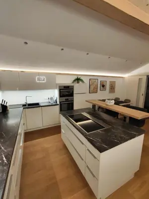 Küche/Küchenzeile in der Unterkunft Alex´s Ferienwohnung
