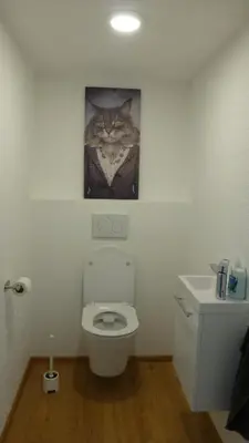 Ein Badezimmer in der Unterkunft Ferienwohnung Rabennest