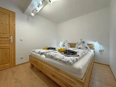 Ein Bett oder Betten in einem Zimmer der Unterkunft Apartment in Untertauern near Ski Slopes