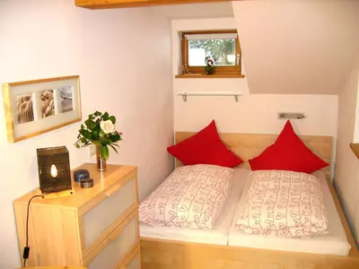 Ein Bett oder Betten in einem Zimmer der Unterkunft Ferienhaus Altenmarktblick