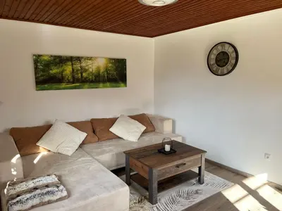 Ein Sitzbereich in der Unterkunft Ferienhaus Deutschmann Sankt Lambrecht