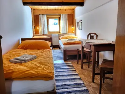 Ein Bett oder Betten in einem Zimmer der Unterkunft Bauernhaus Stampfer
