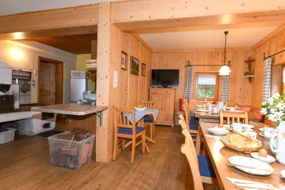 Küche/Küchenzeile in der Unterkunft Bauernhaus Stampfer