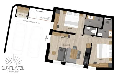 Grundriss der Unterkunft Apartment Sunplatzl