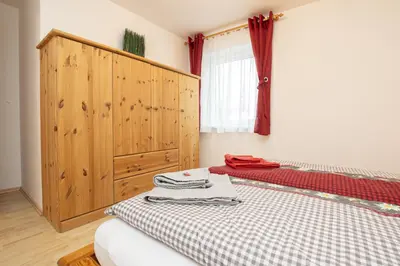 Ein Bett oder Betten in einem Zimmer der Unterkunft Ferienwohnung Nagelschmied