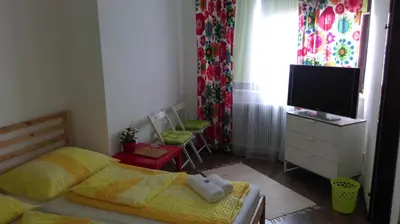 Ein Bett oder Betten in einem Zimmer der Unterkunft Gasthof Papillon