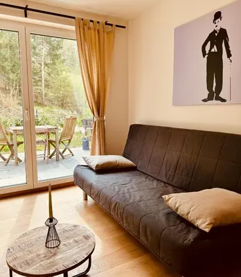 Ein Sitzbereich in der Unterkunft Hausi's Home