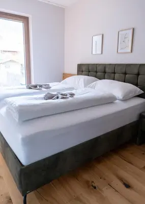 Ein Bett oder Betten in einem Zimmer der Unterkunft DAS GRIES