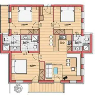 Grundriss der Unterkunft Claire's Apartment