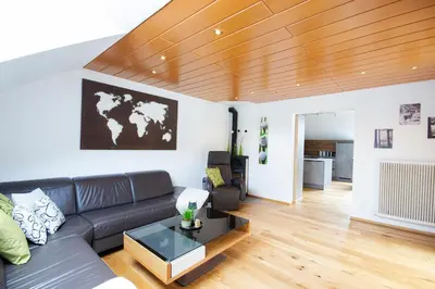 Ein Sitzbereich in der Unterkunft Appartement Riedingtal