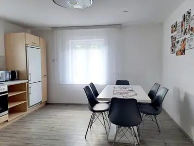 Küche/Küchenzeile in der Unterkunft Ferienwohnung Kapar