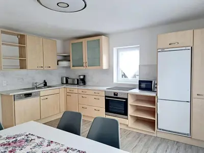 Küche/Küchenzeile in der Unterkunft Ferienwohnung Kapar