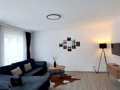 Ein Sitzbereich in der Unterkunft Ferienwohnung Kapar
